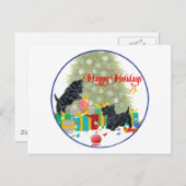 Scotties Sorteren op kerstcadeautjes Feestdagenkaart (Voorkant / Achterkant)