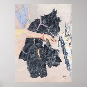Scotties Steken Kaarsen Aan Poster