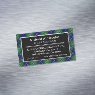 Scottish Accent Clan Douglas Tartan Magnetisch Visitekaartje