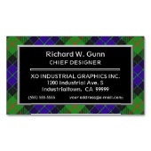 Scottish Accent Clan Gunn Tartan Magnetisch Visitekaartje (Voorkant)