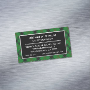Scottish Accent Clan Kincaid Tartan Magnetisch Visitekaartje
