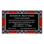Scottish Accent Clan MacFarlane Tartan Visitekaartje Magneet (Voorkant)