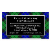 Scottish Accent Clan MacKay Tartan Magnetisch Visitekaartje (Voorkant)