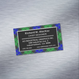 Scottish Accent Clan MacKay Tartan Magnetisch Visitekaartje