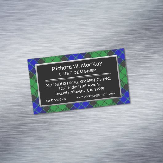 Scottish Accent Clan MacKay Tartan Magnetisch Visitekaartje (Voorbeeld)