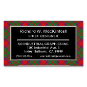 Scottish Accent Clan MacKintosh Tartan Magnetisch Visitekaartje (Voorkant)