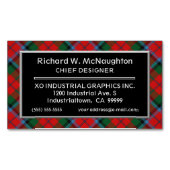 Scottish Accent Clan MacNaughton MacNachtan Tartan Magnetisch Visitekaartje (Voorkant)