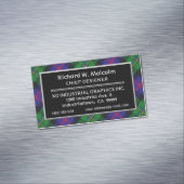 Scottish Accent Clan Malcolm Tartan Visitekaartje Magneet (Voorbeeld)