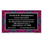 Scottish Accent Clan Montgomery Tartan Magnetisch Visitekaartje (Voorkant)