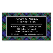 Scottish Accent Clan Murray Tartan Visitekaartje Magneet (Voorkant)