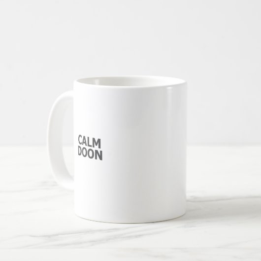 Scottish Accent Scotland Gezegde Calm Doon Scottis Koffiemok (Voorkant links)