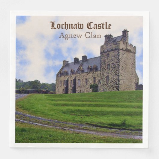 Scottish Agnew Clan's Lochnaw Castle Paper Napkin Servet (Voorkant)
