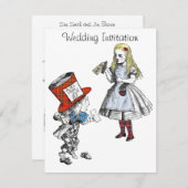 Scottish Alice in Wonderland Wedding Invitation Kaart (Voorkant / Achterkant)