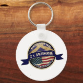 Scottish American 2x Geweldige Keyring Sleutelhanger (Voorkant)