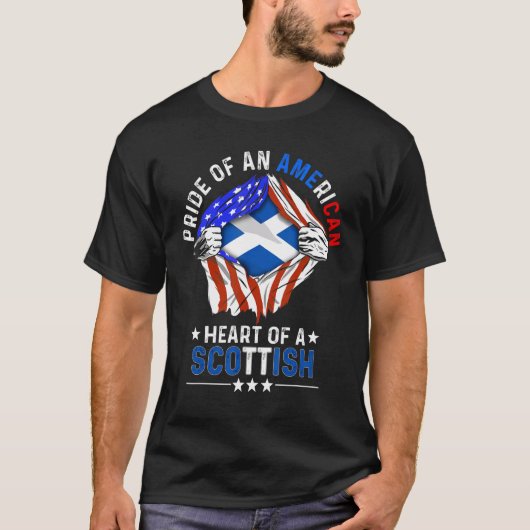 Scottish American America Pride Foreign Scotland F T-shirt (Voorkant)