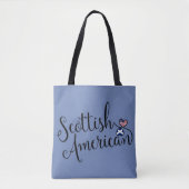 Scottish American Entwined Hearts Grocery Bag Tote Bag (Voorkant)