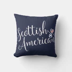 Scottish American Entwined Hearts Throw Cushion Kussen