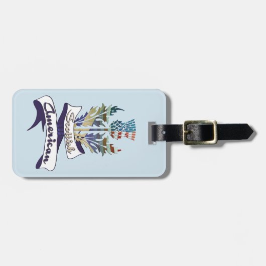 Scottish American Thistle Bagagelabel Sjabloon (Voorkant horizontaal)