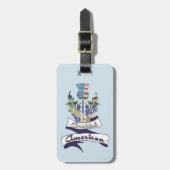 Scottish American Thistle Bagagelabel Sjabloon (Voorkant verticaal)