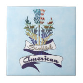 Scottish American Thistle Flags Tile Tegeltje (Voorkant)