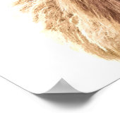 Scottish animal portret van de koe Highland Poster (Hoek)