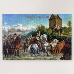 Scottish Armstrong Clan Gilnockie Painting Puzzle Legpuzzel
