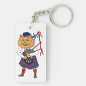 Scottish Bagpipe Cat Louis Wain Sleutelhanger (achterkant)