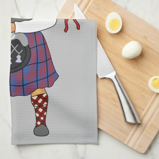 Scottish Bagpipe Cat Louis Wain Theedoek (Quarter Fold)