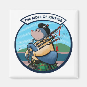 Scottish Bagpipe-spelmole of Kintyre Magneet