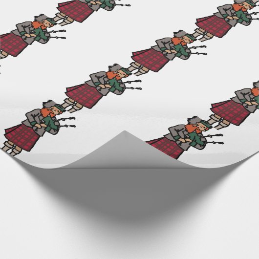 Scottish Bagpiper Cadeaupapier (Hoek)