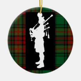 Scottish Bagpiper Keramisch Ornament