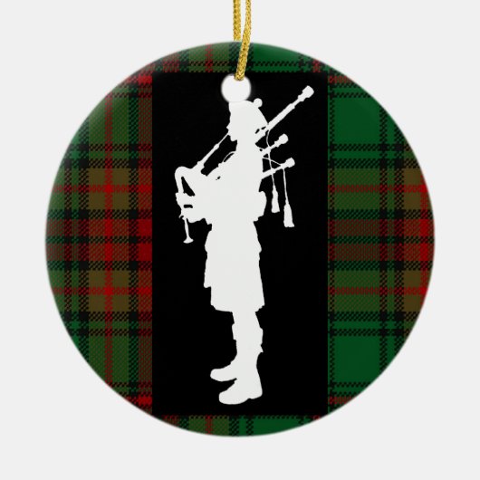 Scottish Bagpiper Keramisch Ornament (Voorkant)