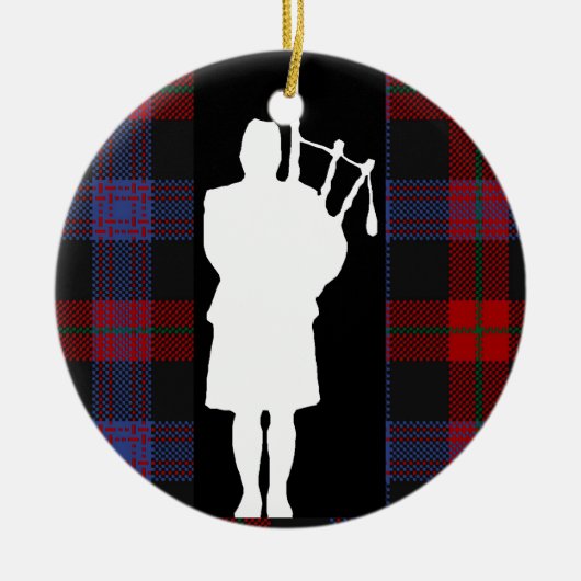Scottish Bagpiper Keramisch Ornament (Voorkant)