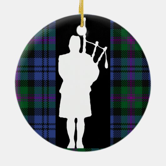 Scottish Bagpiper Keramisch Ornament (Achterkant)