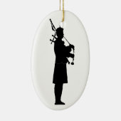 Scottish Bagpiper Silhouette Keramisch Ornament (Rechts)