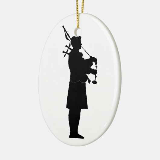 Scottish Bagpiper Silhouette Keramisch Ornament (Links)