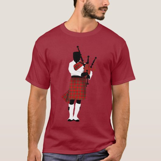 Scottish Bagpiper T-shirt (Voorkant)
