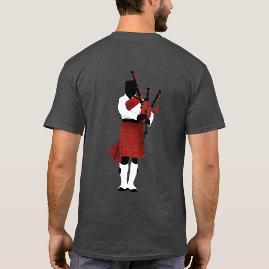 Scottish Bagpiper T-shirt (Achterkant)