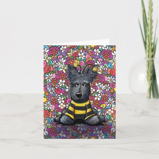 Scottish Bee Garden Note Card (Voorkant)