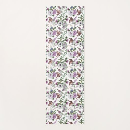 Scottish Bird Flowers en Thistle Yogamat (Voorkant)