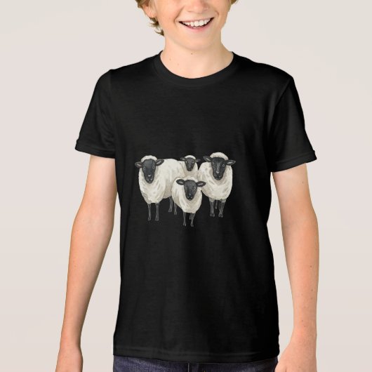Scottish Black Faced Sheep Tshirt (Voorkant)