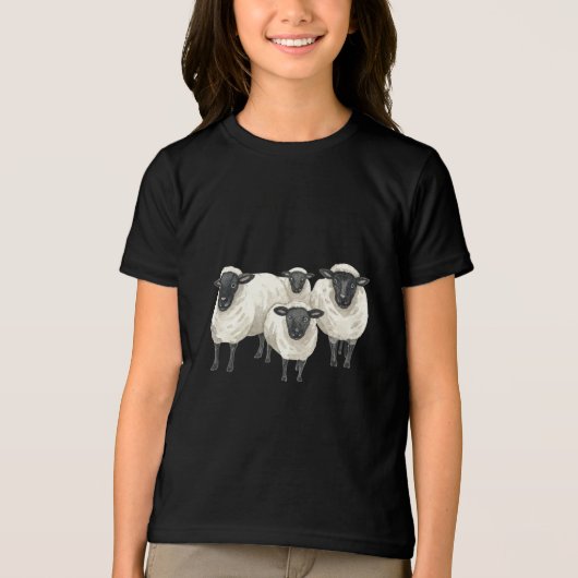 Scottish Black Faced Sheep Tshirt (Voorkant)