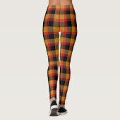 Scottish Blast Oranje Red en Black Tartan Pset Leggings (Achterkant)