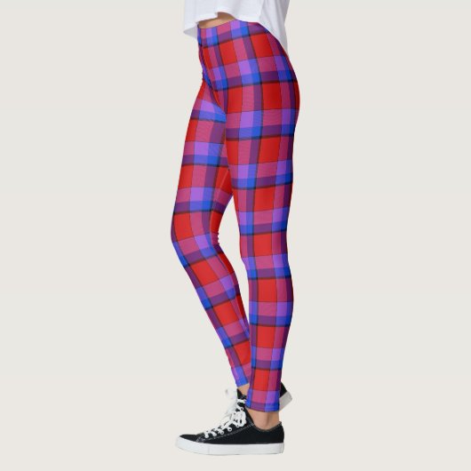 Scottish Blast Paars and Red Tartan Pset Leggings (Links)