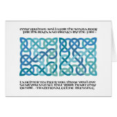 Scottish Blessing Calligraphy met Celtic Knots (Voorkant Horizontaal)