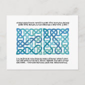 Scottish Blessing Calligraphy met Celtic Knots Briefkaart (Voorkant)