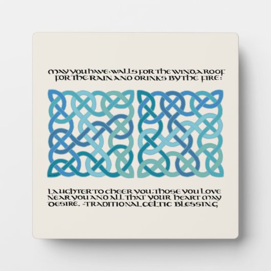 Scottish Blessing Calligraphy met Celtic Knots Fotoplaat (Voorkant)