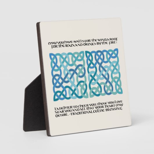 Scottish Blessing Calligraphy met Celtic Knots Fotoplaat (Voorkant)