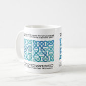 Scottish Blessing Calligraphy met Celtic Knots Koffiemok (Voorkant links)
