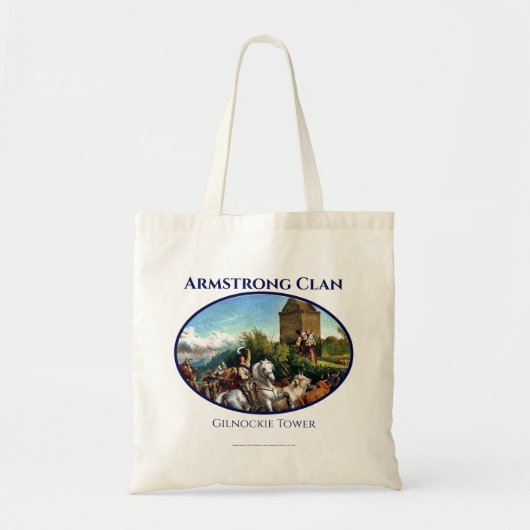 Scottish Borders Armstrong Clan Gilnockie Castle Tote Bag (Voorkant)